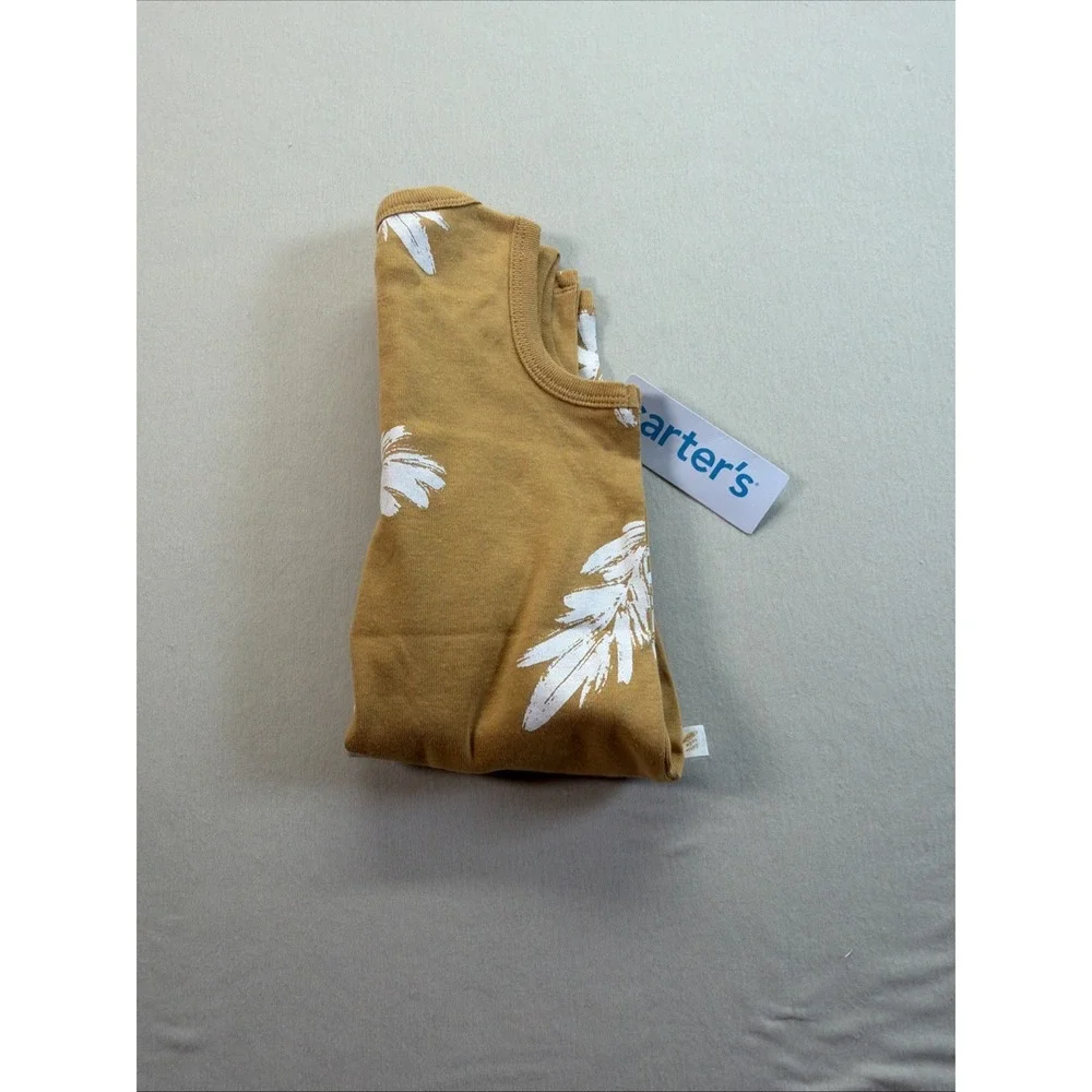 Carter's Baby's Soft Feather Jumpsuit Ochre Size 6M NWT